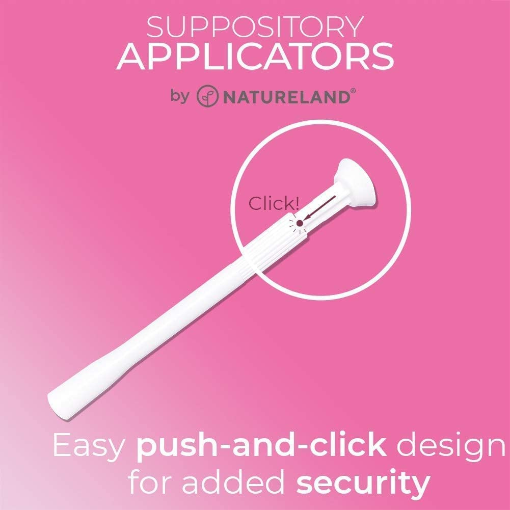 Natureland [40 Count Boric Acid Suppositories 600mg w/ [20 Pack] Vaginal Applicator - Feminine Care Natureland