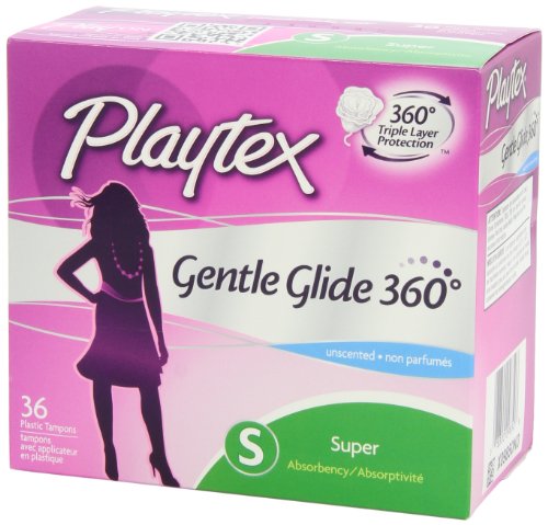 Playtex Simply Gentle Glide Unscented Tampons, Super Absorbency, 36 Count (Pack of 1) PLAYTEX