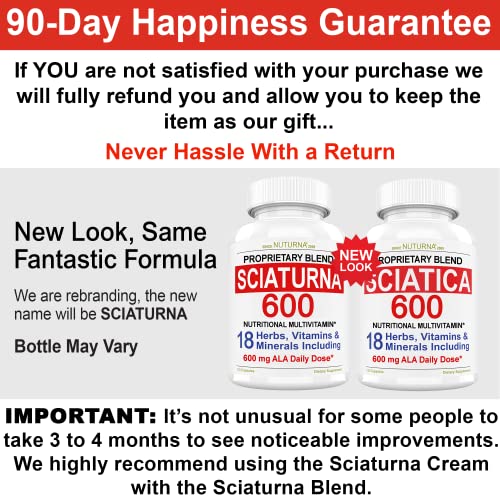 Sciatica Supplement with 600 mg Alpha Lipoic Acid - Sciatic Nerve Support Nuturna