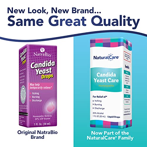 NaturalCare Candida Yeast Care Drops, Homeopathic Treatment Temporarily Relieves Symptoms Natra-Bio