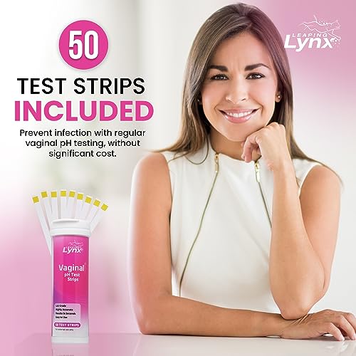 5-Minute Vaginal pH Test Kit for Women - 50 Premium-Quality Vaginal Heath pH Test Strips Included Leaping Lynx