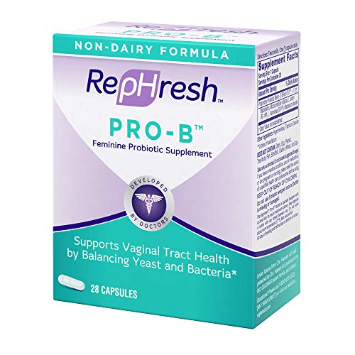 NEW RepHresh Pro-B Feminine Probiotic Supplement Non- Dairy Formula/Vegetarian Capsule, 28ct Rephresh