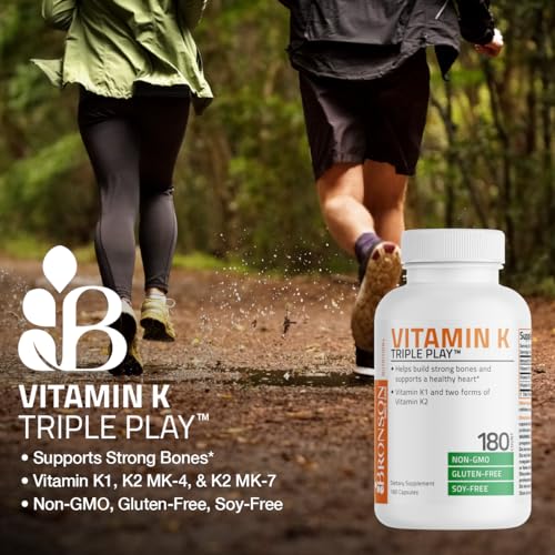 Vitamin K Triple Play (Vitamin K2 MK7 / Vitamin K2 MK4 / Vitamin K1) Full Spectrum Bronson