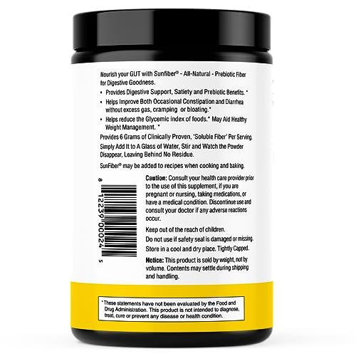 Sandhu's Prebiotic Fiber Supplement Powder –30 Servings- SunFiber® –Low FODMAP Sandhu's