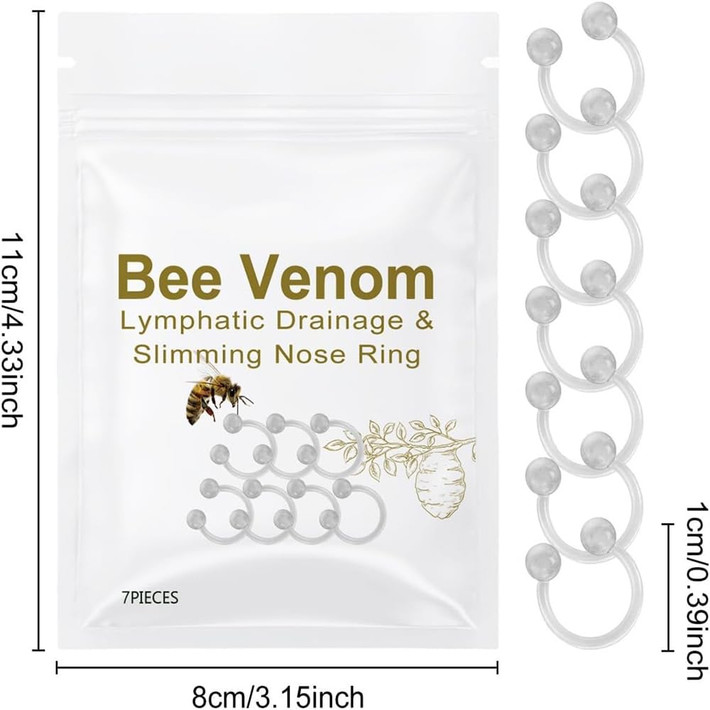 Bee Venom Lymphatic Drainage Nose Ring, Bee Venom Slimming Nose Ring, Bee Venom Lymphatic Generic