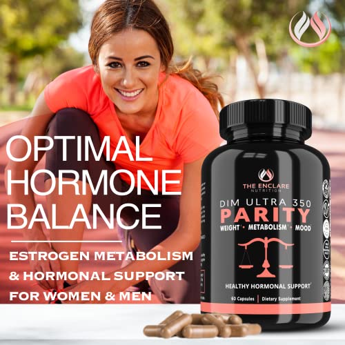 DIM Supplement 350mg. Estrogen Balance for Women & Men, Hormonal Acne Supplements THE ENCLARE NUTRITION