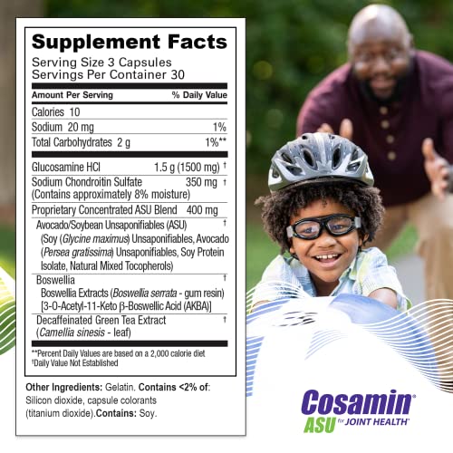 Cosamin ASU Joint Health Supplement – Advanced, Faster-Acting Formula, 90 Capsules Nutramax Laboratories