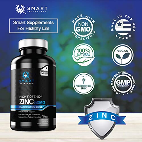 High Potency Zinc Picolinate 50MG- Vegan Zinc Supplement, Supports
