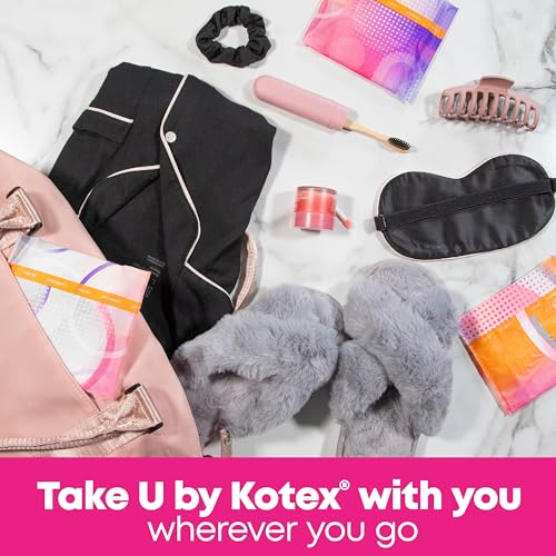 U by Kotex Balance Ultra Thin Overnight Pads with Wings, 38 Count U by Kotex