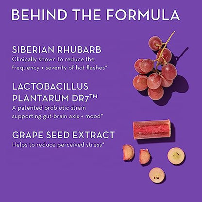 HUM Fan Club - Menopause Probiotic Supplement with Siberian Rhubarb for Women