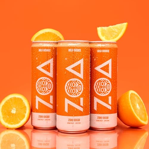 ZOA Energy Drink & ZOA+ Pre-Workout Bundle, Orange Grapefruit and Wild Orange, 12 Fl Oz (Pack Of 24)
