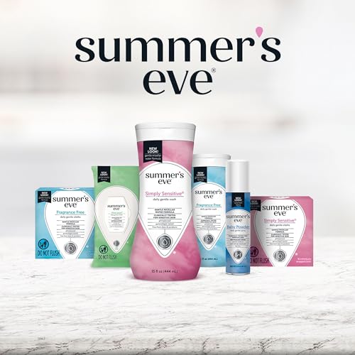 Summer's Eve Fragrance Free Gentle Daily Feminine Wipes, Removes Odor, pH balanced, 32 Count, 4 Pack Summer's Eve