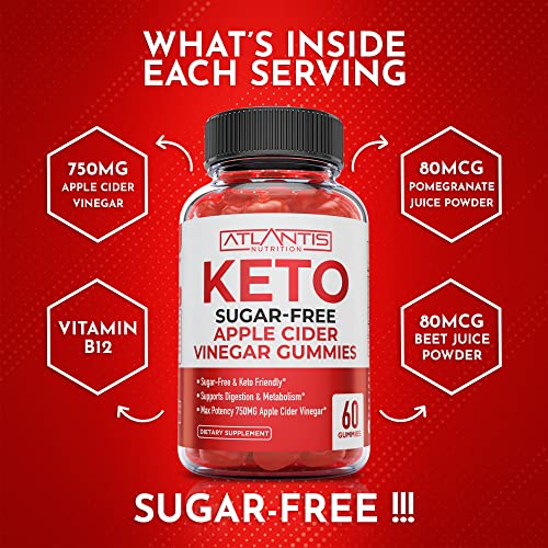 Sugar-Free Keto ACV Gummies for Weight Loss - Apple Cider Vinegar Keto ACV Gummies Atlantis Nutrition