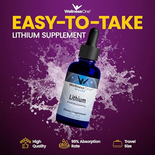 WellnessOne Liquid Lithium Supplements - Ionic Lithium Supplement Liquid