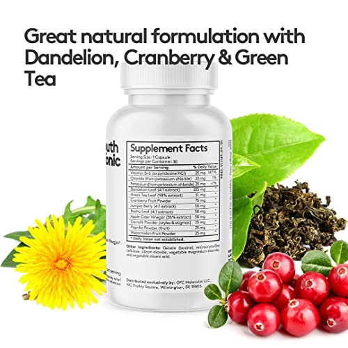 Youth & Tonic Daily Water Weight Away Pills and Blood Pressure Support Supplements/Natural
