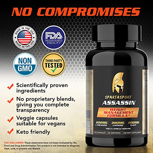 Spartasport Assassin Weight Management Formula - Weight Loss Pills for Women Men Spartasport