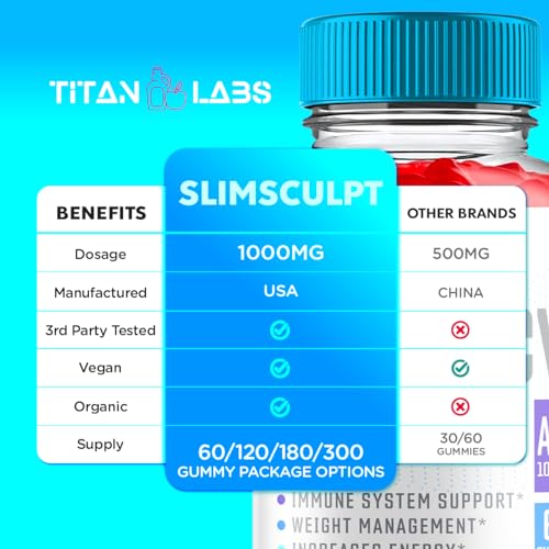 (2 Pack) Slimsculpt Keto ACV Gummies, Slim Sculpt Keto ACV Gummies Advanced Weight Loss 1000MG