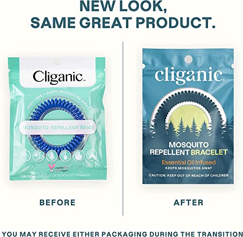 Cliganic 50 Pack Mosquito Repellent Bracelets, DEET-Free Bands, Individu