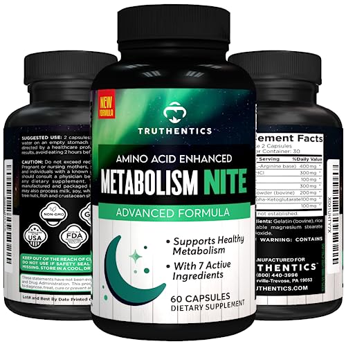 TRUTHENTICS Night Metabolism Booster for Men & Women - Night Time Fat Burner