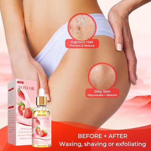 BASSI 2PCS Yoni Oil Organic Feminine Oil Vaginal Moisturizer - Ph Balance for Women - Feminine Deodorant BASSI