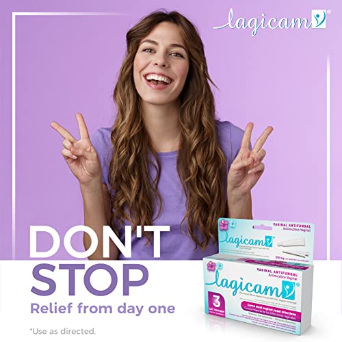 Lagicam Vaginal Yeast Infection, Antifungal 3 Day Miconazole Nitrate Treatment Cream, Relief for Itching