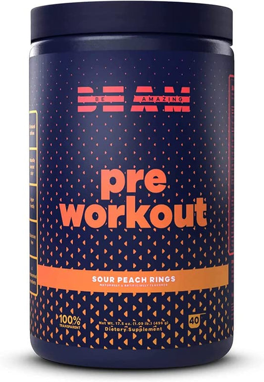 BEAM Pre-Workout Powder | Vegan Energy Booster Powdered Drink with All-Natural