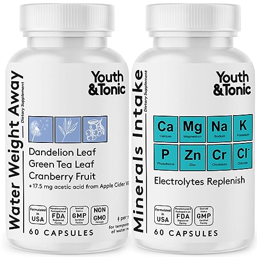 Water Weight Pills for Thin Waistline Belly Bloating Swelling & Temporary Water Retention 