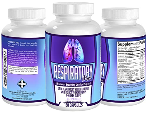 Respiratory-MAX (4-Month Supply) Respiratory Supplements Elevate Recovery Supplements