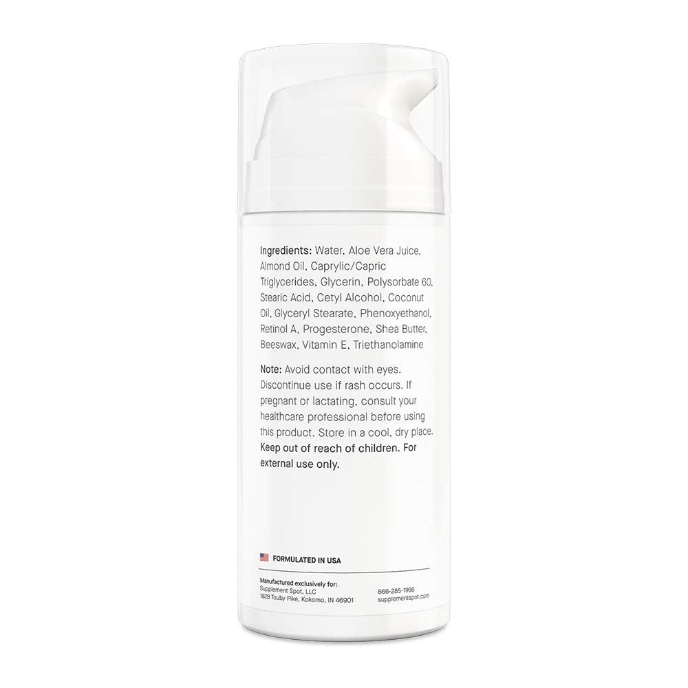 Supplement Spot Natural Progesterone Cream for Women – Micronized Bioidentical Progesterone Cream Supplement Spot