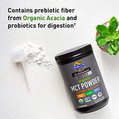Garden of Life Dr. Formulated Keto Organic MCT Powder - 30 Servings, 6g MCTs