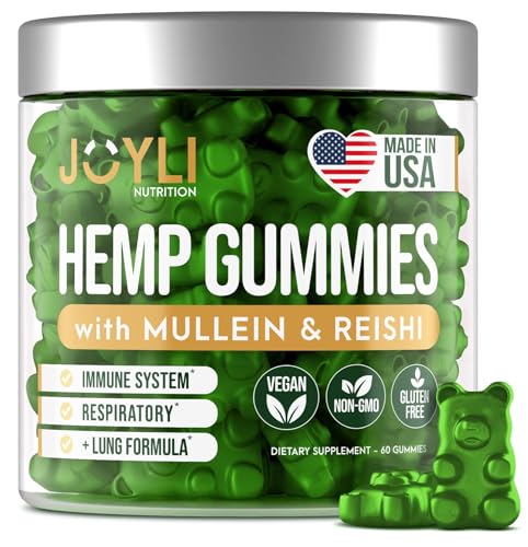 JOYLI Hemp Gummies - Natural Lung Cleanse with Mullein Leaf & Reishi