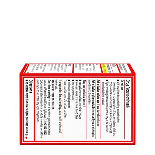 Tylenol Extra Strength Acetaminophen Rapid Release Gels for Pain & Fever, 50 Count