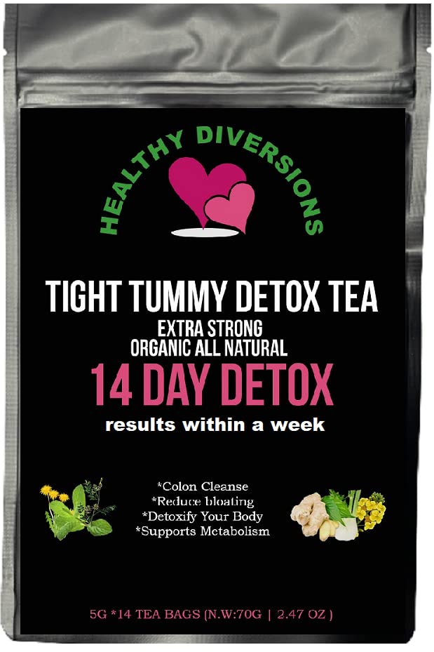 Healthy Diversions Tight Tummy Detox Tea, Extra Strength Results Within a Week Reduce 