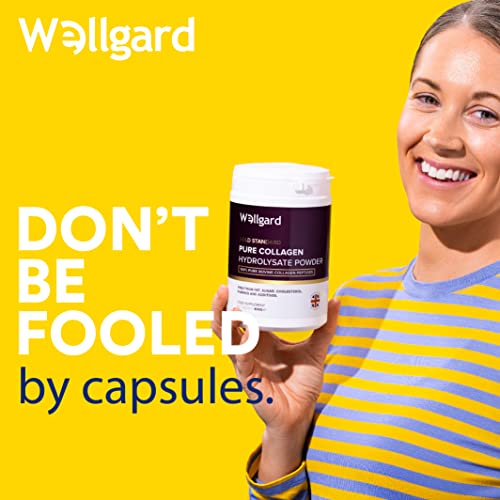 Collagen Powder, Gold Standard Bovine Collagen Peptides Powder by Wellgard - High Levels of The 8 Essential Amino Acids