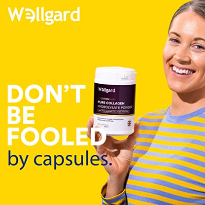 Collagen Powder, Gold Standard Bovine Collagen Peptides Powder by Wellgard - High Levels of The 8 Essential Amino Acids