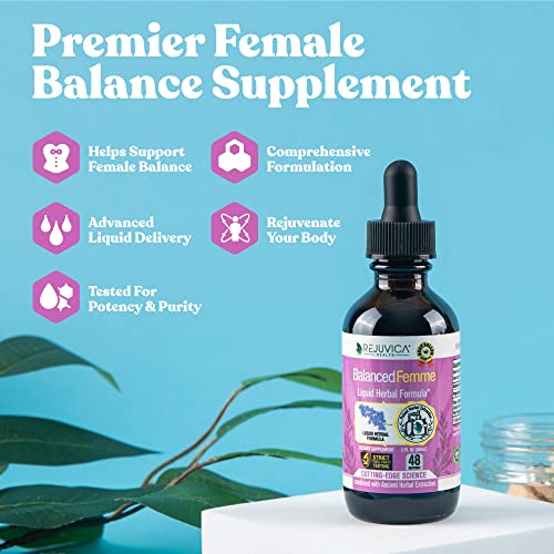 Balanced Femme Natural PMS and Menopause Support for Hot Flashes Rejuvica Health