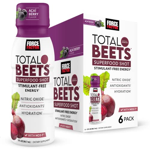 Force Factor Total Beets Superfood Shots for Healthy All-Day Stamina, Energy Drink Alternative