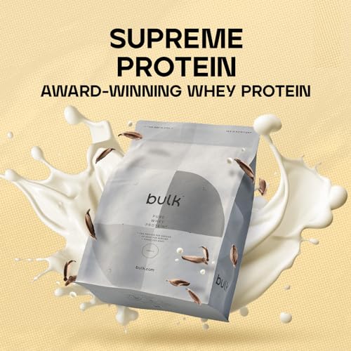 Bulk Pure Whey Protein Powder Shake, Vanilla, 1 kg, Packaging May Vary Bulk