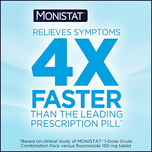 Monistat 1 Day Yeast Infection Treatment for Women, 1 Miconazole Ovule Insert & External Monistat Anti-Itch Monistat