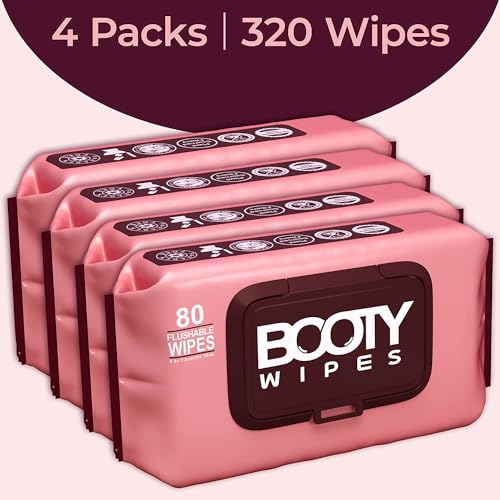 Booty Brand Wipes for Women - 320 Wipes for Adults | Premium Feminine - pH Balanced & Infused BOOTY WIPES