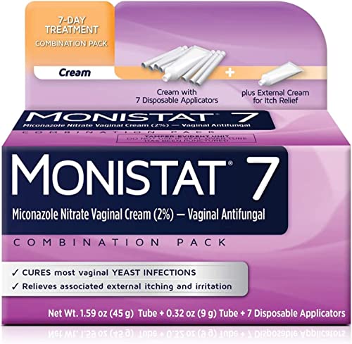 Monistat 7 Simple Cure Feminine Antifungal Cream with RX Strength Cream, 7 Day Treatment Cream