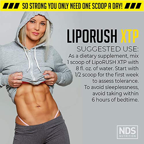 LIPORUSH NDS Nutrition XTP Thermogenic Fat Burner with L-Carnitine - Energy, Focus