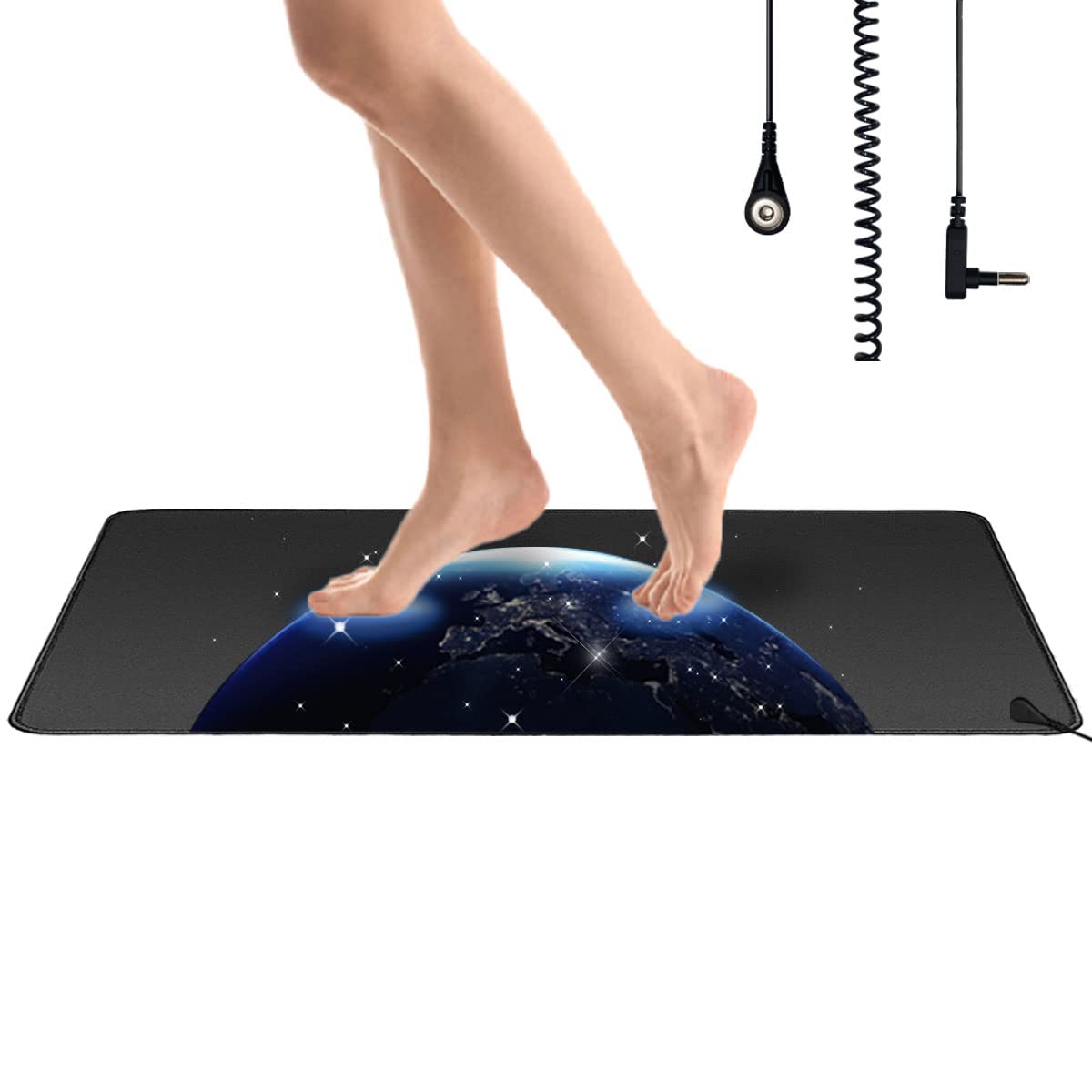 WAUZOBLE Grounding Mat, Grounding Bed Foot Mat with 1 Grounding Cord Indoor Mat Improving
