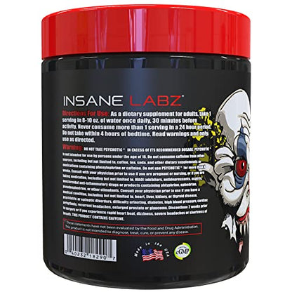 Insane Labz Psychotic, High Stimulant Pre Workout Powder, Extreme Lasting Energy