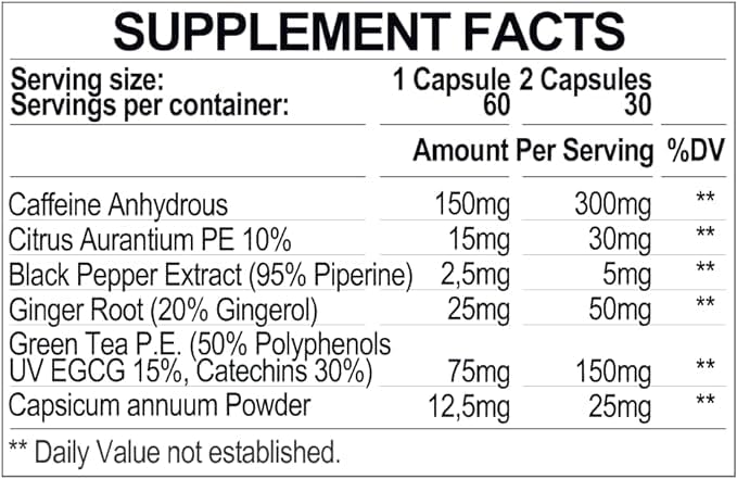 Iridium Labs Kimera Thermogenic Fat Burner - Weight Loss Supplement & Energy Booster