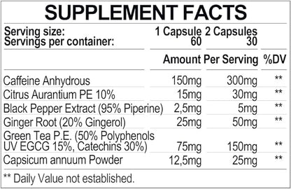 Iridium Labs Kimera Thermogenic Fat Burner - Weight Loss Supplement & Energy Booster
