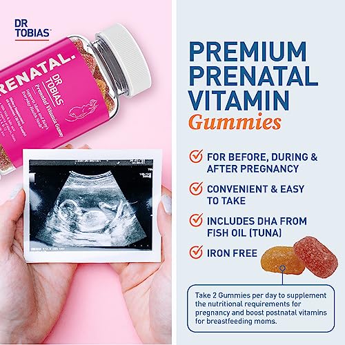 Dr. Tobias Prenatal Vitamin Gummy – Iron Free Prenatal Vitamins with DHA and Folic Acid – Good Source Dr. Tobias