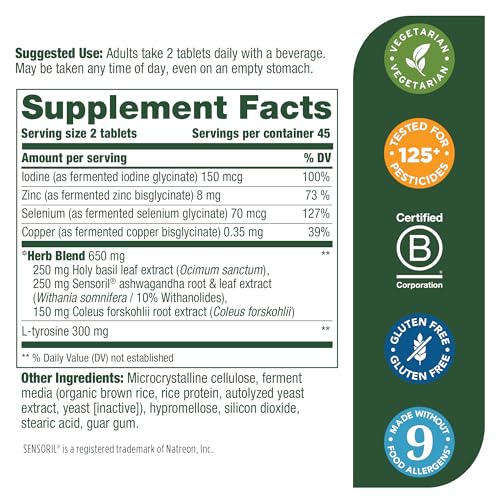 MegaFood Thyroid Strength - Mineral Supplement - Thyroid Support for Women