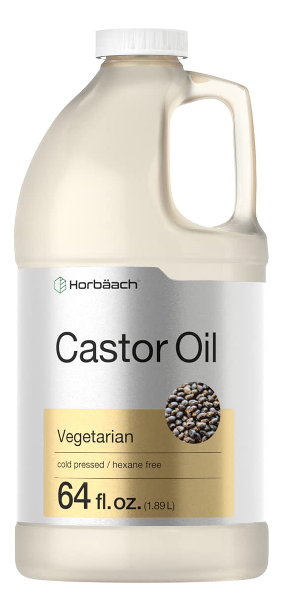 Castor Oil 64oz | for Hair Health, Eyelashes & Eyebrows | Hexane Free & Cold Pressed