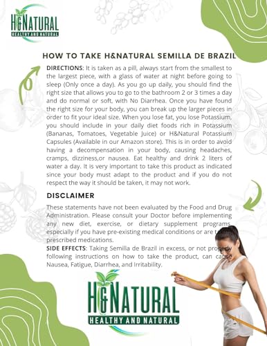 Semilla de Brazil 100% Authentic Brasil Seed All Natural Supplement Pure Brazilian H&Natural